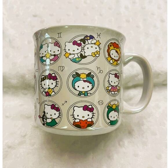 Hello Kitty Iridescent Zodiac Large 20oz Ceramic Coffee Mug-NEW - Picture 1 of 7